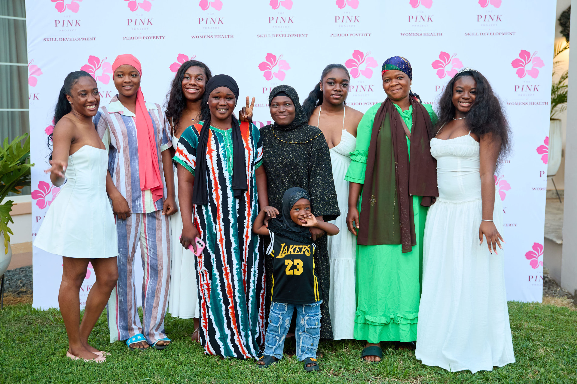 The team and beneficiaries  at The  Pink Project Launch Fundraiser
