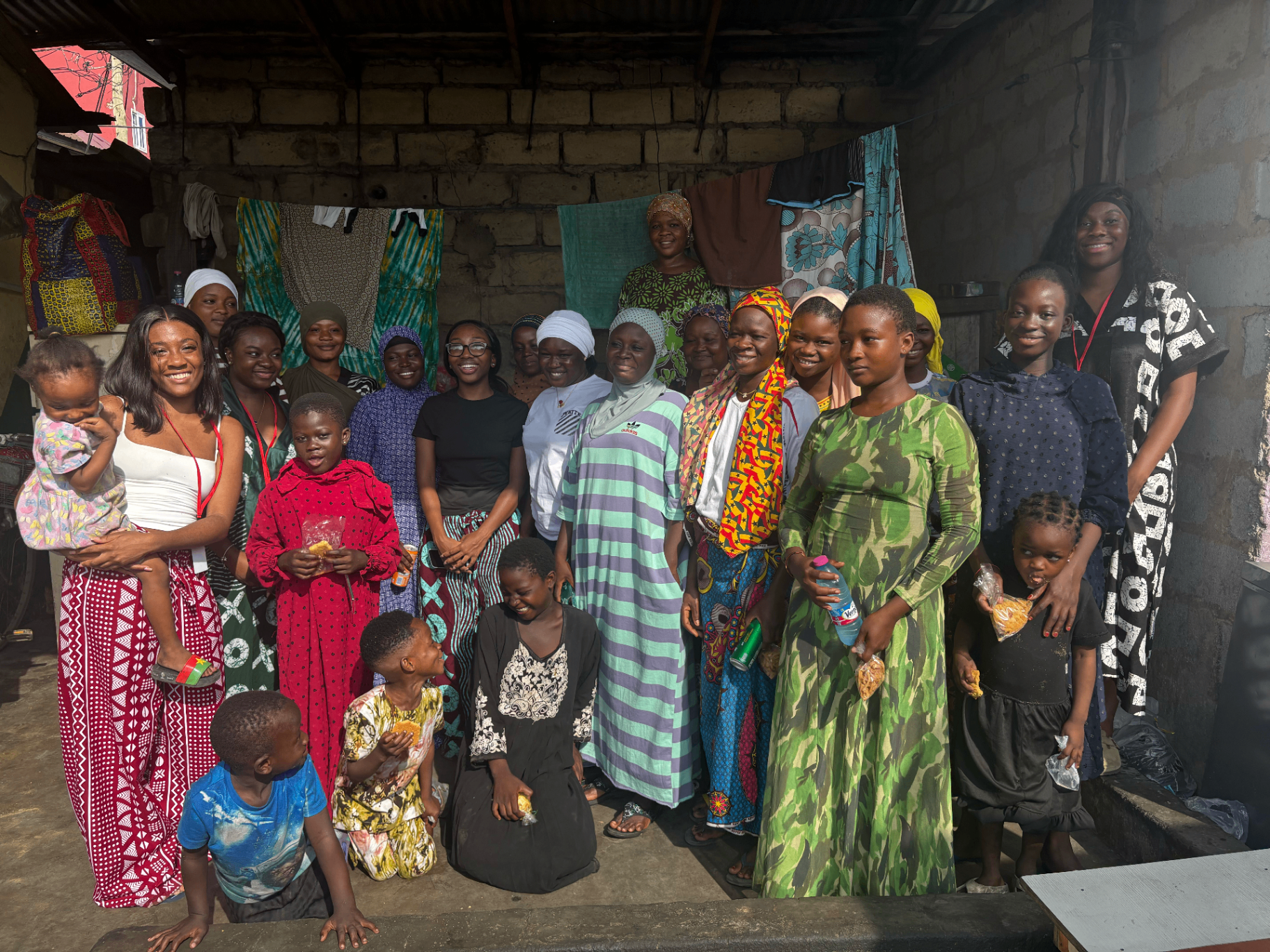 Visiting Kayayei women and children in their community